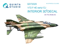 Quinta Studio 1/72 F-4E early/EJ Corsair 3D Interior decal #72029 (Fine Molds)